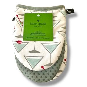 Kate Spade x Target Martini Kitchen Mini Mitts NWT SET OF 2 | 100% Cotton
